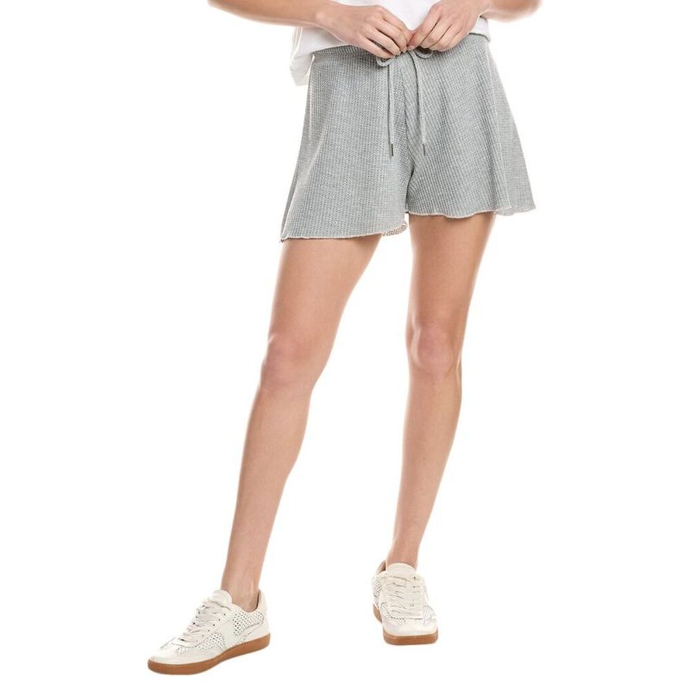 Chaser Womens Thermal Waffle Short, Grey - Picture 2 of 4